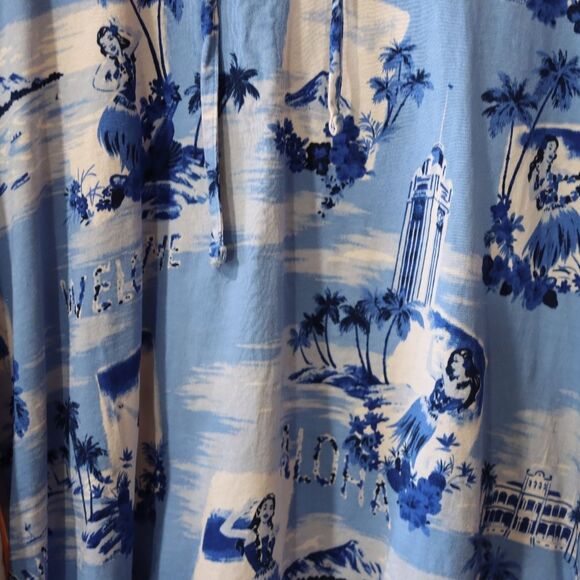 Polo Ralph Lauren Vintage Hawaiian Print Hoodie Medium Tropical Graphic - Picture 7 of 14